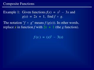 Composite Functions