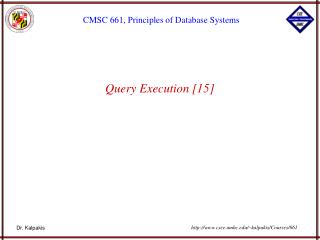 Query Execution [15]