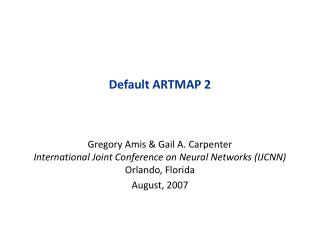 Default ARTMAP 2