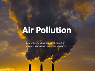 PPT - Air Pollution PowerPoint Presentation, free download - ID:4816839