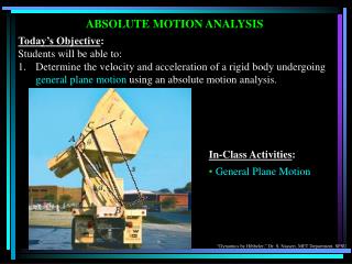 ABSOLUTE MOTION ANALYSIS