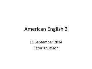 American English 2
