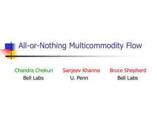 All-or-Nothing Multicommodity Flow