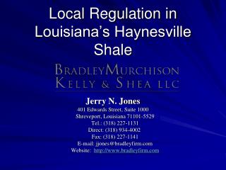 Local Regulation in Louisiana’s Haynesville Shale