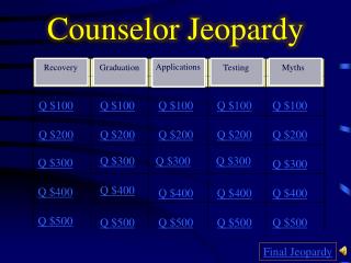 Counselor Jeopardy