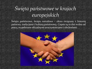 Święta państwowe w krajach europejskich