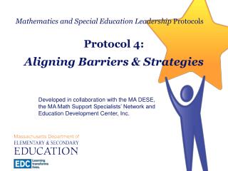 Mathematics and Special Education Leadership Protocols