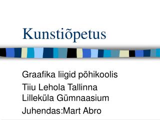 Kunstiõpetus