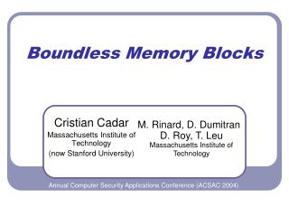 Boundless Memory Blocks