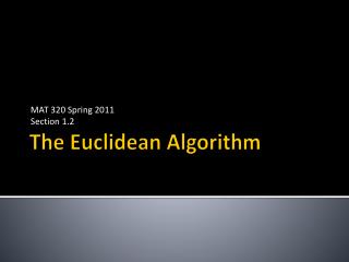 The Euclidean Algorithm