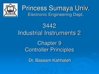3442 Industrial Instruments 2 Chapter 9 Controller Principles