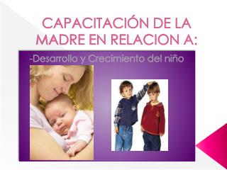 CAPACITACIÓN DE LA MADRE EN RELACION A: