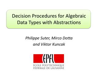 Decision Procedures for Algebraic Data Types with Abstractions