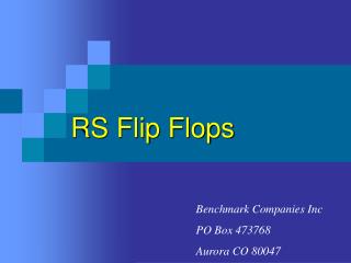 RS Flip Flops