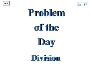 Problem of the Day