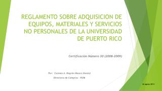 Certificación Número 30 (2008-2009)