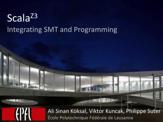 Scala Z3 Integrating SMT and Programming