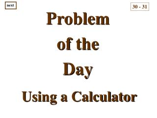 Problem of the Day