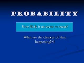 Probability