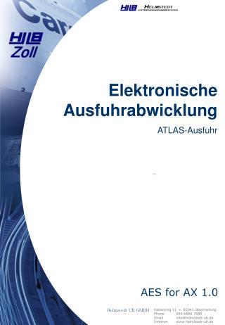 Elektronische Ausfuhrabwicklung ATLAS-Ausfuhr