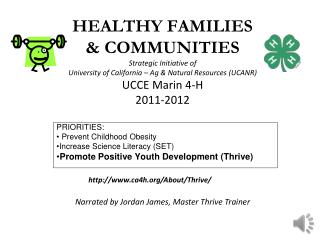 PRIORITIES: Prevent Childhood Obesity Increase Science Literacy (SET)