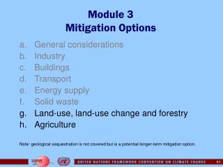 Module 3 Mitigation Options