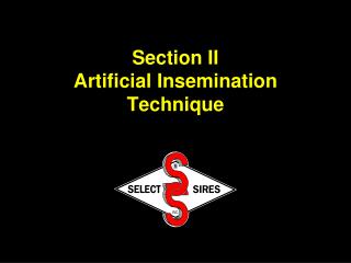 Section II Artificial Insemination Technique