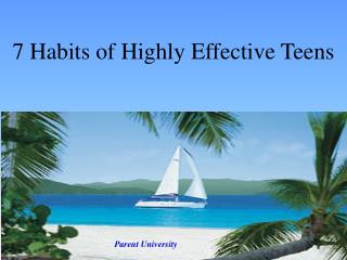 7 Habits of Highly Effective Teens