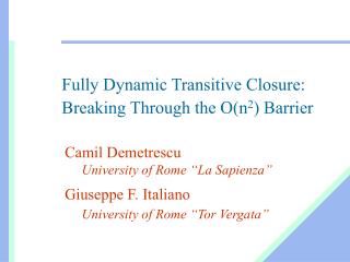 Fully Dynamic Transitive Closure: Breaking Through the O(n 2 ) Barrier