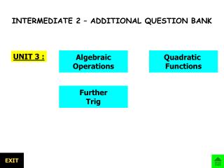 INTERMEDIATE 2 – ADDITIONAL QUESTION BANK