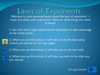 Laws of Exponents