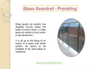 Glass Guardrail - Prorailing