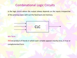 Combinational Logic Circuits