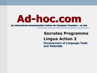 Ad-hoc An intercultural communication trainer for European Travelers – on site