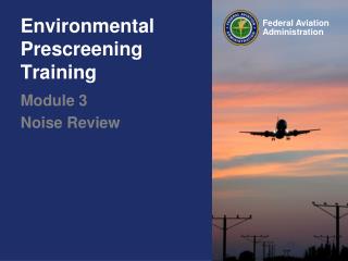 Environmental Prescreening Training