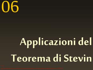 Applicazioni del Teorema di Stevin