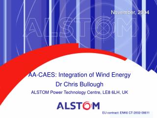 AA-CAES: Integration of Wind Energy Dr Chris Bullough
