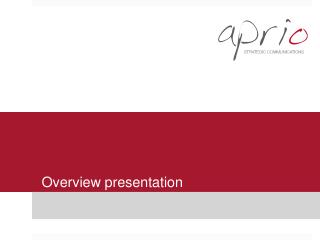 Overview presentation