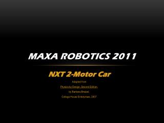 MAXA Robotics 2011