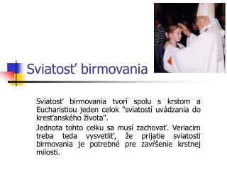 Sviatosť birmovania