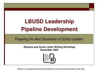 Resume and Cover Letter Writing Workshop November 2007