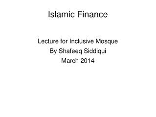 Islamic Finance