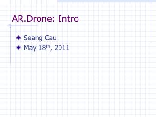 AR.Drone: Intro