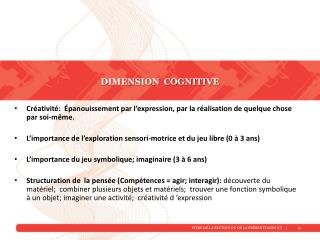 Dimension cognitive