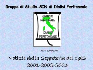 Gruppo di Studio-SIN di Dialisi Peritoneale