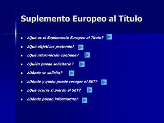 Suplemento Europeo al Título