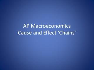 AP Macroeconomics Cause and Effect ‘Chains’