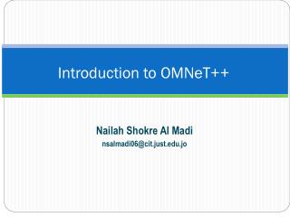 Introduction to OMNeT++