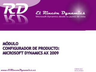 Módulo Configurador de Producto: Microsoft Dynamics Ax 2009