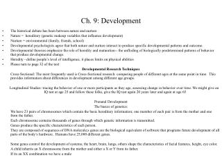 Ch. 9: Development